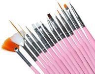 Sunone pędzelki do stylizacji manicure róż 15szt - 2