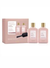 Alfaparf Keratin Therapy Lisse Design, zestaw szampon i odżywka +szczotka GRATIS