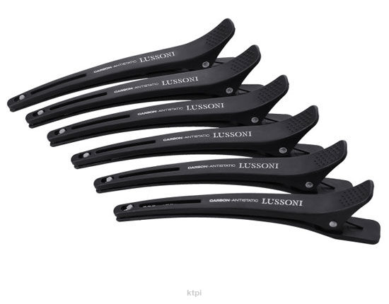 Lussoni Klipsy fryzjerskie Karbonowe 6 szt. 11cm