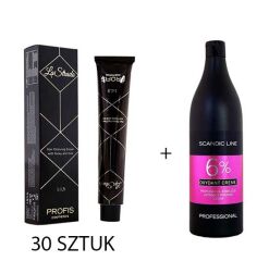 Profis Lastrada Farba Z Miodem i Mlekiem 30 sztuk + Scandic Oxydant 6%