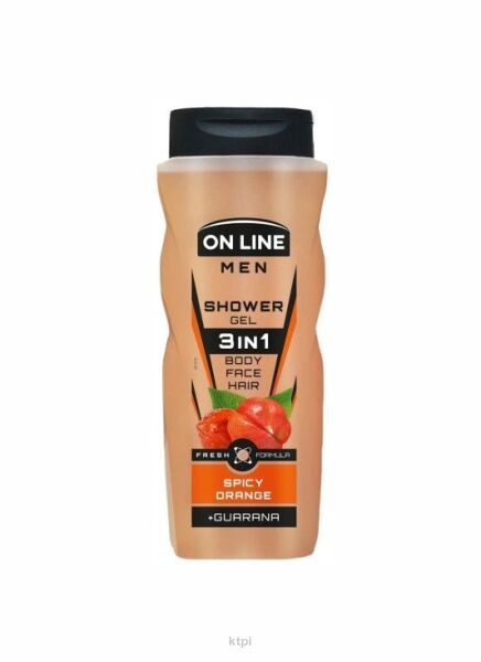ON LINE Men żel pod prysznic 3 w 1 Spicy Orange 410 ml