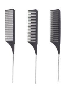 Fox Balayage Set Black Komplet grzebieni fryzjerskich do balejażu 3 sztuki