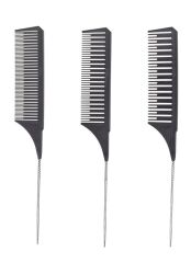 Fox Balayage Set Black Komplet grzebieni fryzjerskich do balejażu 3 sztuki