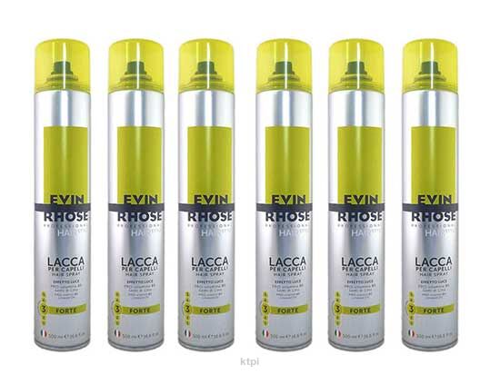 Evin Rhose Zestaw 6 Lakierów Do Włosów Forte Hold Mocny 500ml
