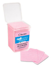 Clavier Nail Wipes Waciki bezpyłowe Perforowane Różowe 200 szt