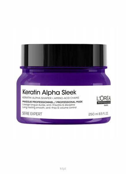 L`Oreal Professionnel Keratin Alpha Sleek, maska wygładzająca 250ml