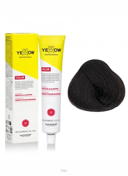 Yellow Professional Alfaparf  Color Permanent farba do włosów KOLOR 4.1 100 ml
