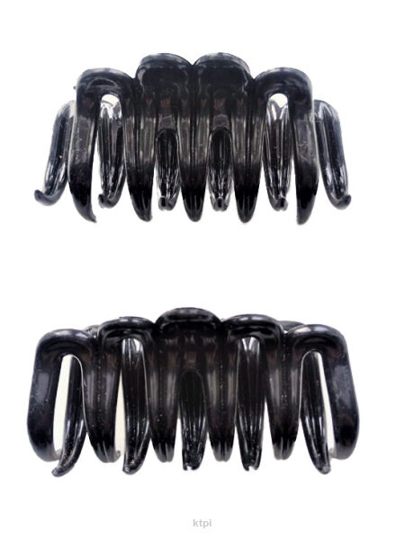 Klamry do włosów plastikowe czarne 8 cm 2 sztuki