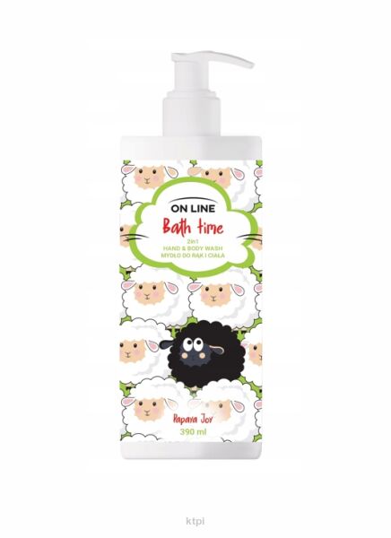 ON LINE Bath Time Mydło do rąk i ciała 2w1 Papaya Joy 390 ml