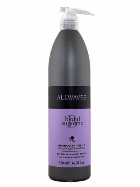 Allwaves Szampon Yellow Out Blond i Siwe 500 ml