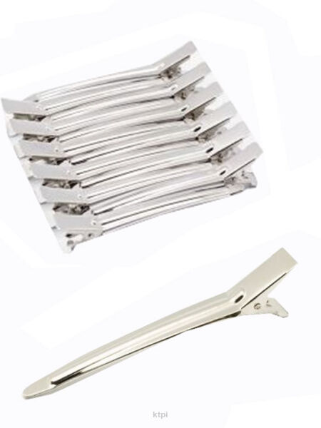 Iza Klipsy Fryzjerskie Metalowe 12 szt. 9 cm