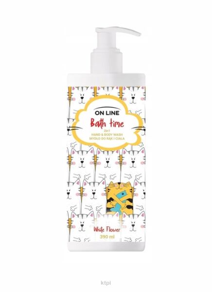 ON LINE Bath Time Mydło do rąk i ciała 2in1 White flower 390ml