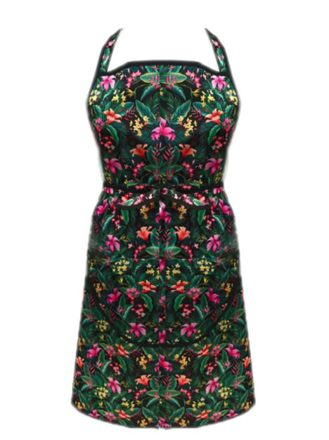 Rena Fartuszek Fryzjerski Tropical print Zielony