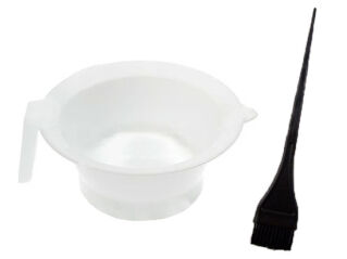 _COMAIR Miseczka Biała Do Farbowania+Pędzelek 4 cm