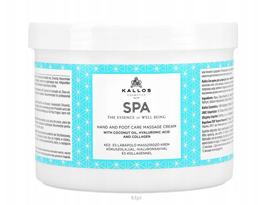 Kallos SPA Krem do rąk i stóp Nawilżający 500ml