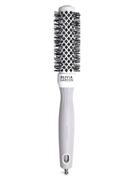 Olivia Garden Expert blowout shine szczotka do modelowania white&gray 35 mm