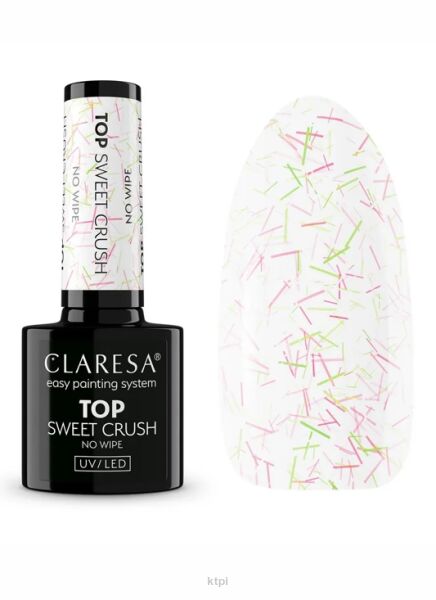 Claresa Top No Wipe Lakier Hybrydowy Posypka Sweet Crush 5g