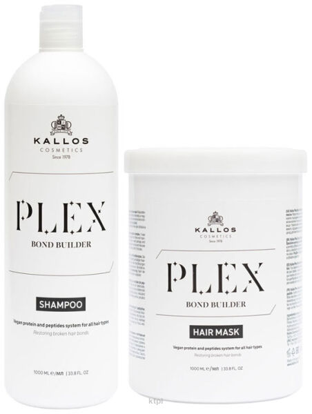 Kallos Plex Bond Szampon z białkiem roślinnym i peptydami + maska 1000 ml
