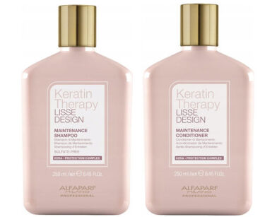 Alfaparf Lisse Design Keratin ZESTAW Szampon + Odżywka 250 ml