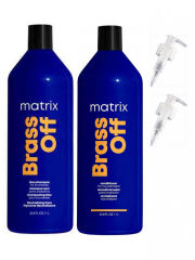 Matrix Tr Brass Off Szampon + Odżywka 1l + 2x Pomp