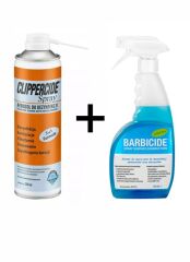 BARBICIDE CLIPPERCIDE 500ml + Spray do dezynfekcji bezzapachowy 750ml