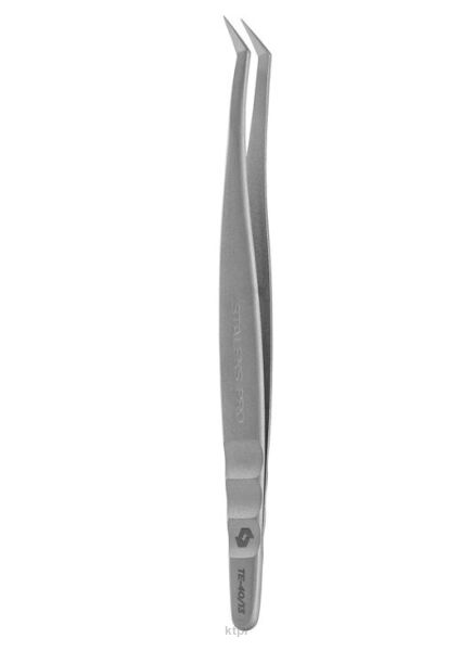 Staleks Pro Expert pęseta do przedłużania rzęs skośna TE-40/13
