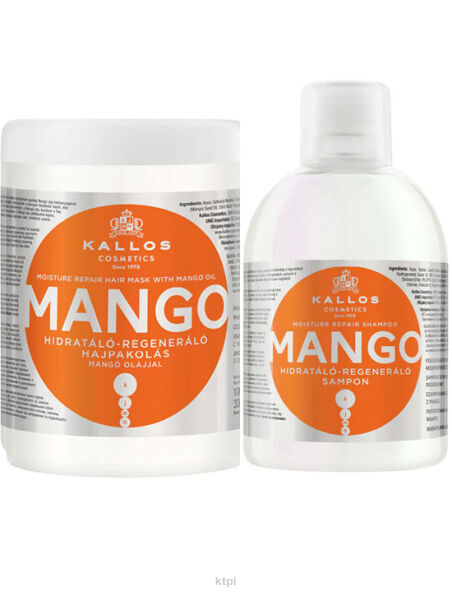 KALLOS KJMN szampon regenerujący mango + maska do włosów 1000 ml