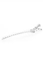 Fox Klipsy fryzjerskie metalowe srebrne 6 sztuk 7 cm - 2