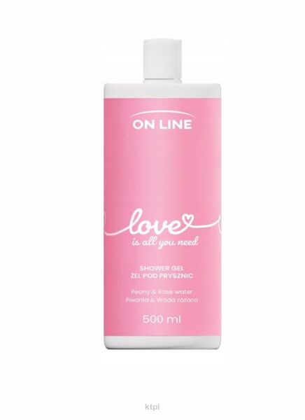 ON LINE Żel pod prysznic Love - piwonia i woda różana 500 ml
