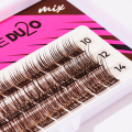Clavier Kępki Rzęs WIDE Du2o Mini Paski Mix 10/12/14 mm Brown Brązowe - 4