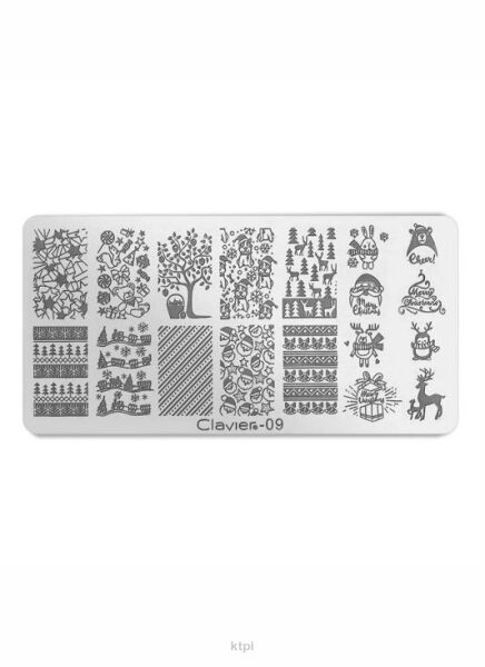 Clavier Blaszka Do Stempli Metalowa Srebrna Płytka Z Wzorkami - Y038
