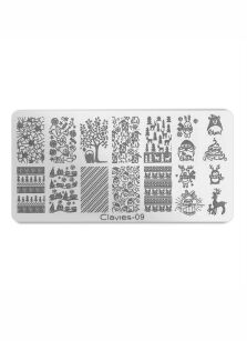 Clavier Blaszka Do Stempli Metalowa Srebrna Płytka Z Wzorkami - Y038