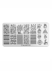 Clavier Blaszka Do Stempli Metalowa Srebrna Płytka Z Wzorkami - Y038