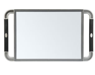 Prostokątne Lusterko Fryzjerskie 40x26 cm Srebrne