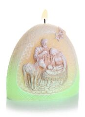 Bartek Candles Świeczka Szopka ecru z diodą 360 g