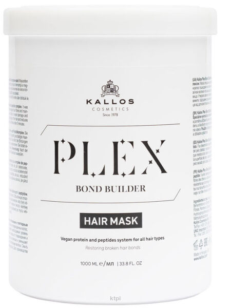 Kallos Plex Bond Maska do włosów z białkiem roślinnym i peptydami 1000 ml