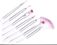 Sunone pędzelki do stylizacji manicure białe 7szt - 2