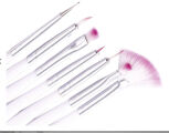 Sunone pędzelki do stylizacji manicure białe 7szt - 2